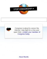 In the offline in protest against censorship on the Web