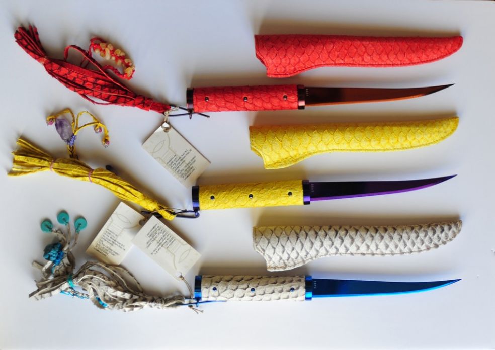 Titanium colored knives Титановые цветные ножи