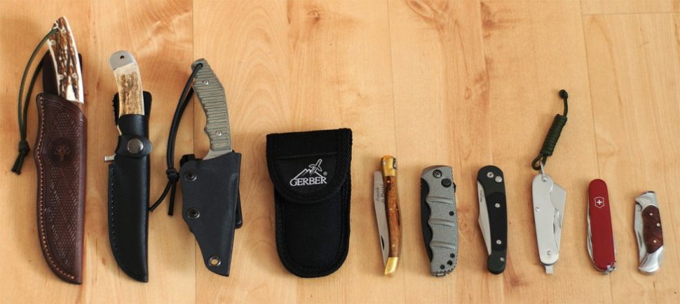 A collection of knives Коллекция ножей