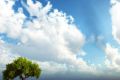 The clouds are closer to the Earth
