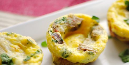 Суфле с картофелем и колбасками