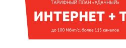 Тарифный план «Удачный»: домашний интернет, ТВ и крутые сериалы!