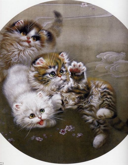 Кошки в стиле Гохуа