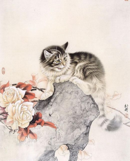 Кошки в стиле Гохуа