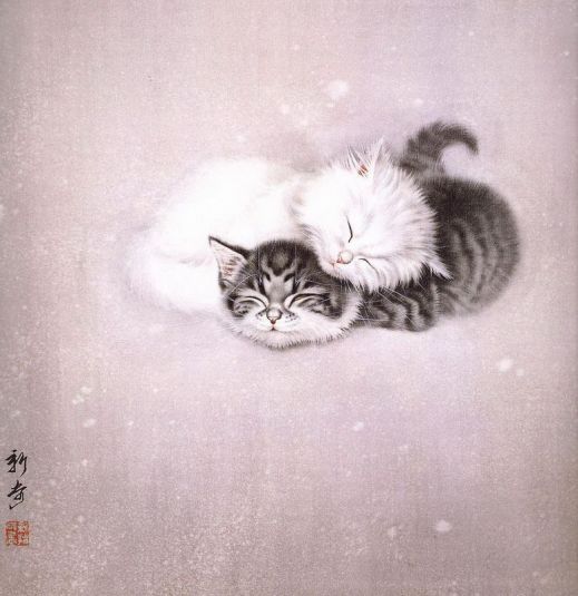 Кошки в стиле Гохуа