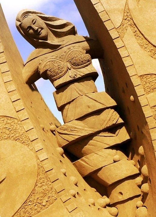 Удивительные песчаные скульптуры от китайского мастера