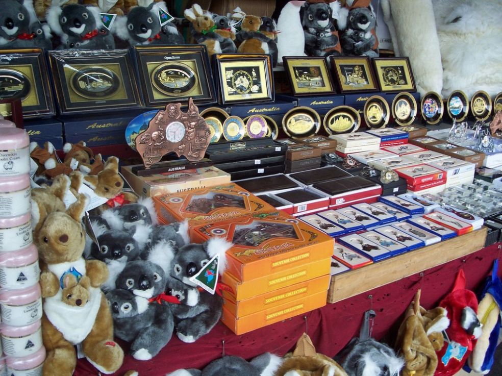 Фигурки кенгуру в Мельбурне