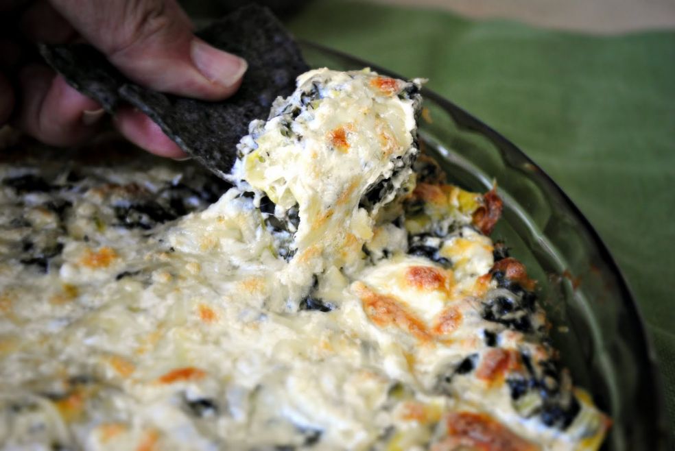 Сырная запеканка со шпинатом и артишоками фото-рецепт